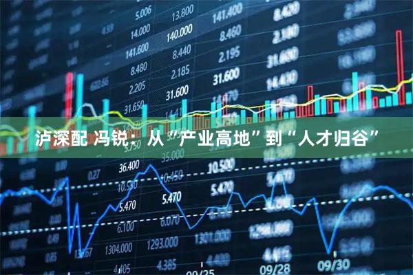 泸深配 冯锐：从“产业高地”到“人才归谷”
