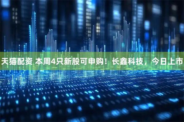 天猫配资 本周4只新股可申购！长鑫科技，今日上市