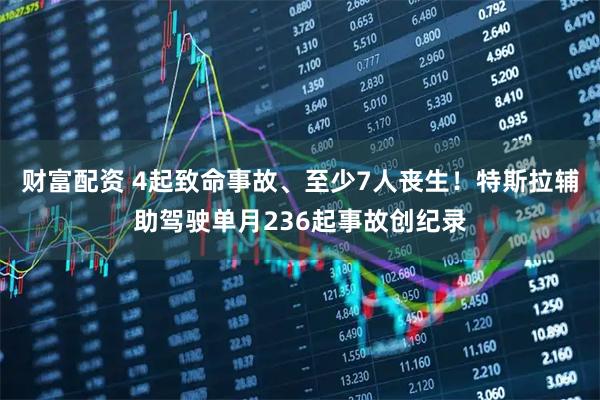 财富配资 4起致命事故、至少7人丧生！特斯拉辅助驾驶单月236起事故创纪录